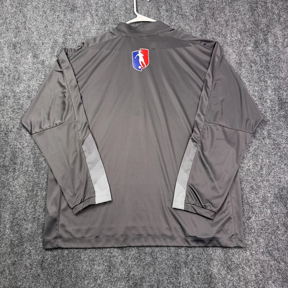 Adidas Mens Primeblue 1/4 Zip Soccer Training Pullover Shirt XL Gray Lou Fusz